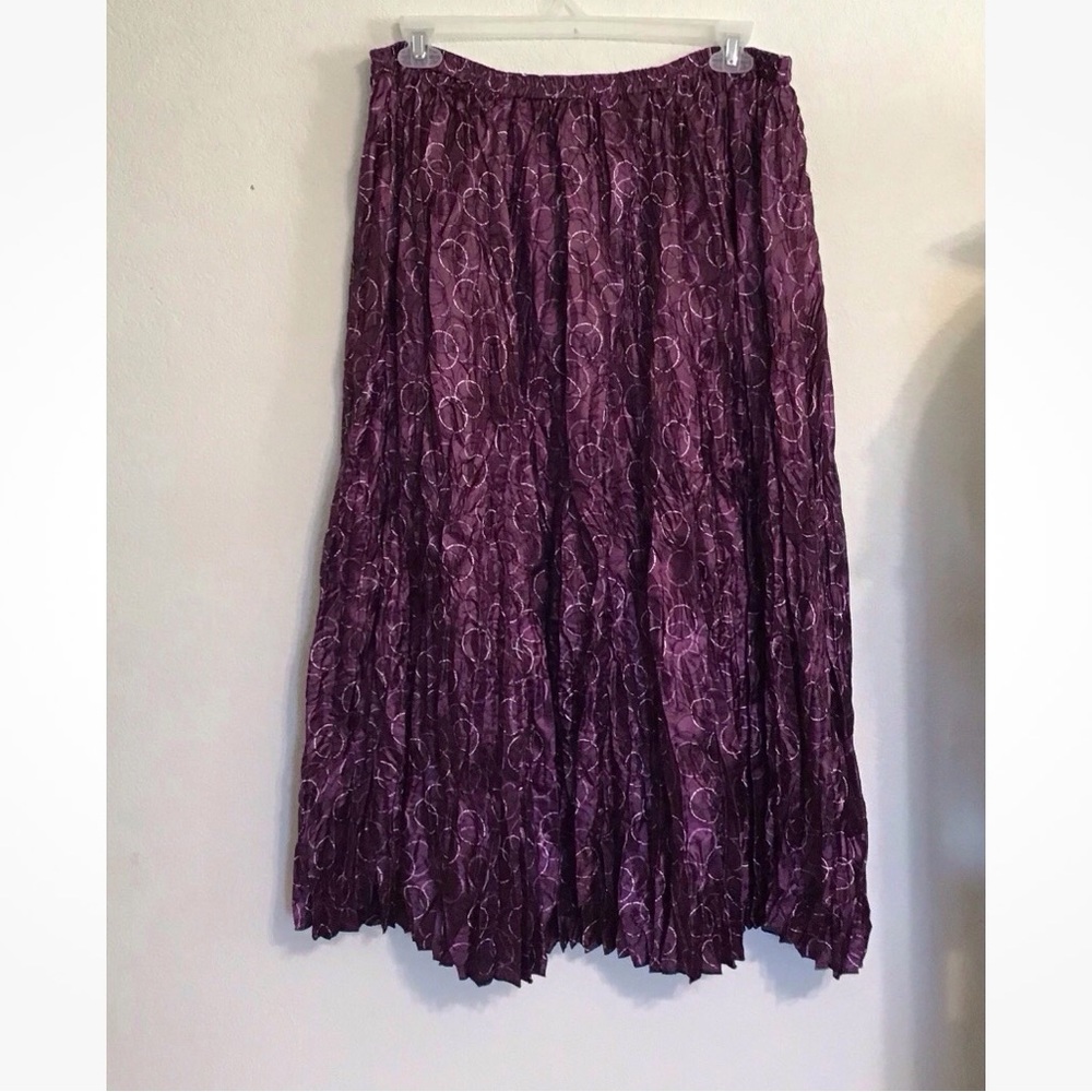 Elegant Purple and Blue Women's double sided Skirt. Size L/XL - Picture 5 of 9